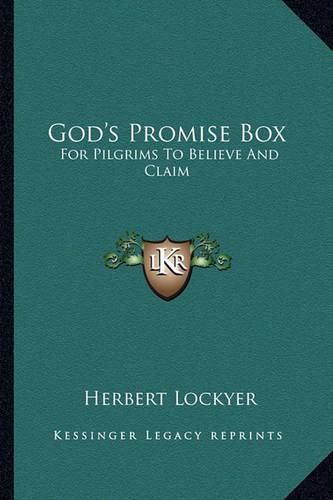 Cover image for God's Promise Box: For Pilgrims to Believe and Claim