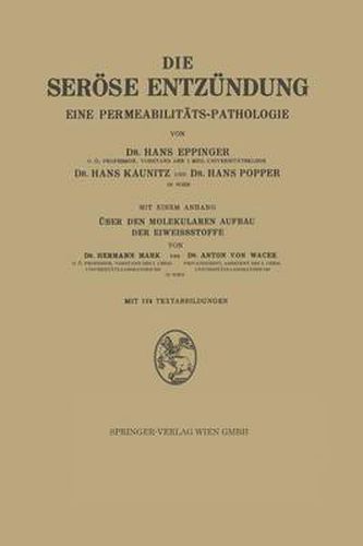 Cover image for Die Seroese Entzundung: Eine Permeabilitats-Pathologie