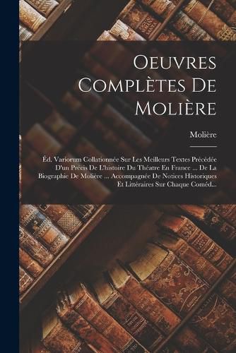 Cover image for Oeuvres Completes De Moliere
