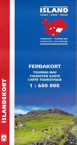 Cover image for Iceland Touring Map for drivers and tourists 1:600 000