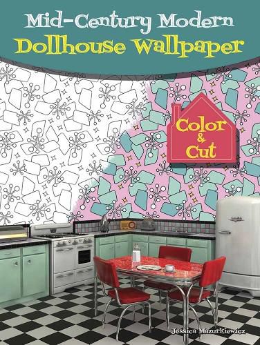 Mid-Century Modern Dollhouse Wallpaper: Color & Cut