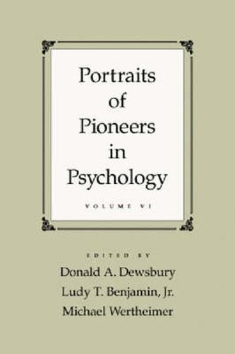 Cover image for Portraits of Pioneers in Psychology