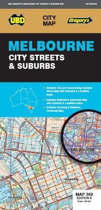 Cover image for Melbourne City Streets & Suburbs Map 362 8th ed