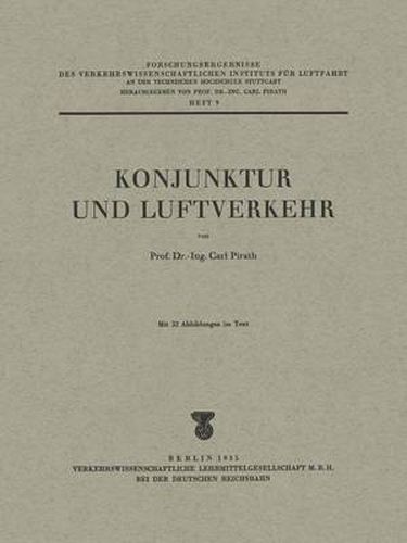 Cover image for Konjunktur Und Luftverkehr