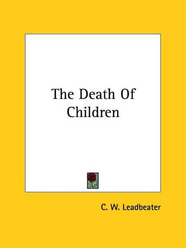 Cover image for The Death of Children