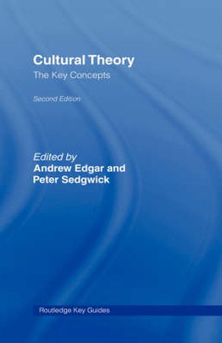 Cover image for Cultural Theory: The Key Concepts