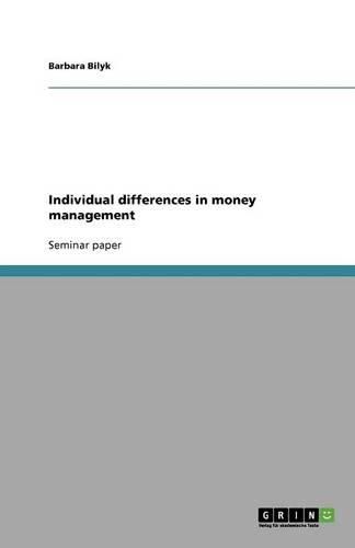 Cover image for Individual differences in money management