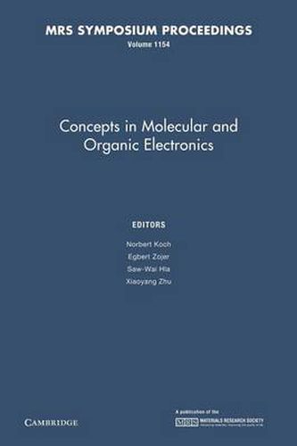 Cover image for Concepts in Molecular and Organic Electronics: Volume 1154