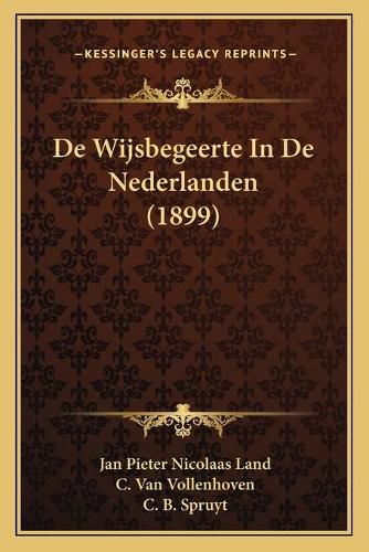 Cover image for de Wijsbegeerte in de Nederlanden (1899)