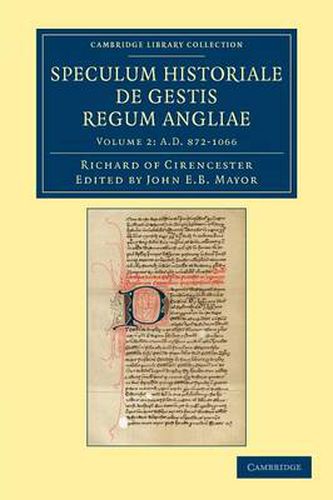 Cover image for Ricardi de Cirencestria speculum historiale de gestis regum Angliae