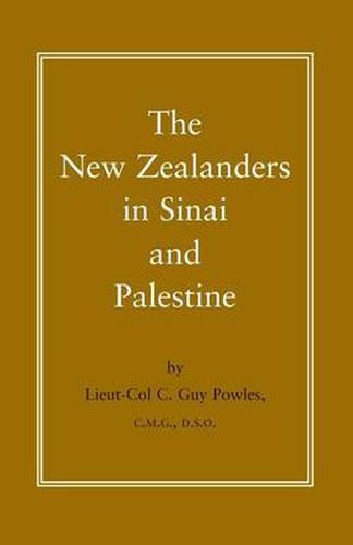 Cover image for New Zealanders in Sinai and Palestine
