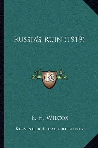 Cover image for Russia's Ruin (1919)