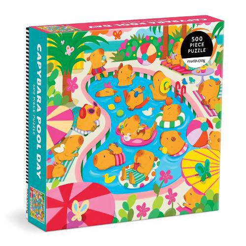 Cover image for Capybara Pool Day 500 Piece Family Puzzle