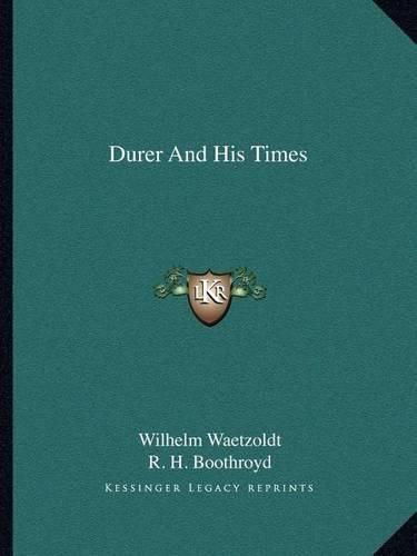 Cover image for Durer and His Times