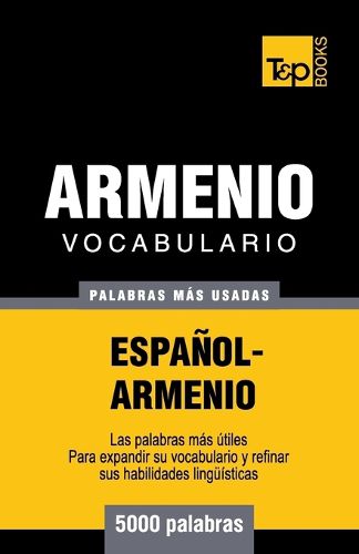 Cover image for Vocabulario espanol-armenio - 5000 palabras mas usadas