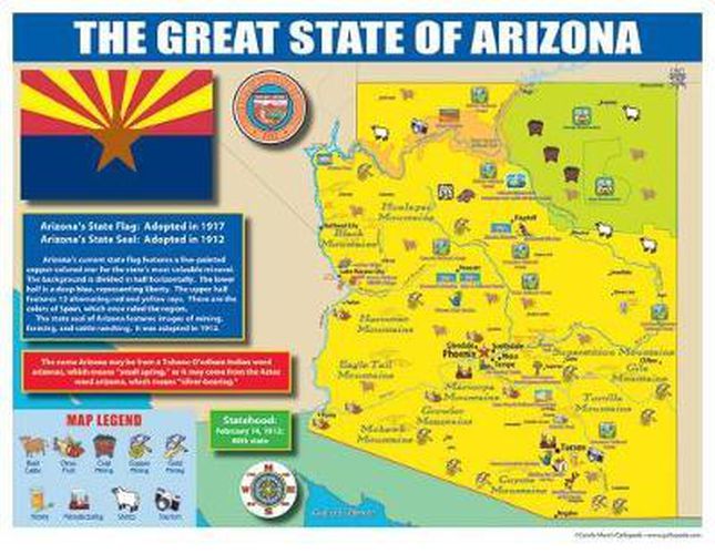 Arizona State Map for Students - Pack of 30