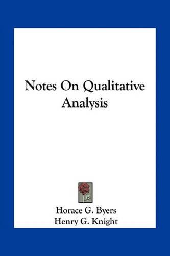 Cover image for Notes on Qualitative Analysis