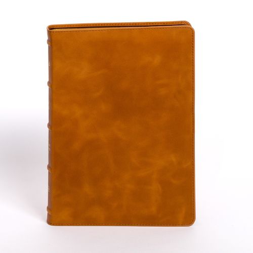 Cover image for NASB Large Print Thinline Bible, Holman Handcrafted Collection, Marbled Chestnut Premium Calfskin