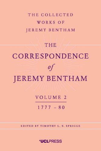 Cover image for The Correspondence of Jeremy Bentham, Volume 2: 1777 to 1780