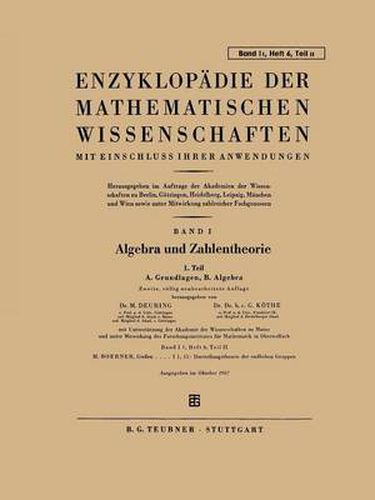 Cover image for 15. Darstellungstheorie Der Endlichen Gruppen