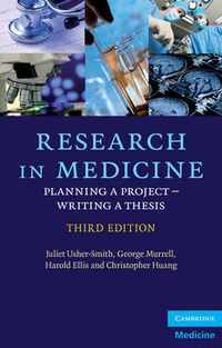 Cover image for Research in Medicine: Planning a Project - Writing a Thesis