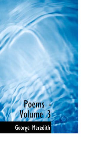 Cover image for Poems - Volume 3