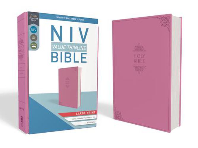 Cover image for NIV, Value Thinline Bible, Large Print, Leathersoft, Pink, Comfort Print