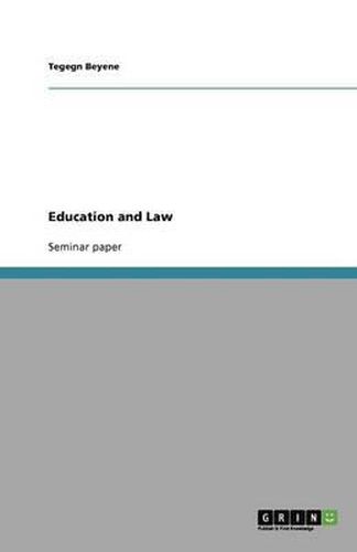 Cover image for Education and Law