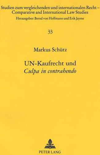 Cover image for Un-Kaufrecht Und Culpa in Contrahendo