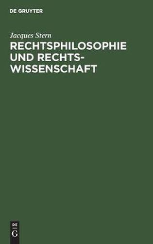 Cover image for Rechtsphilosophie und Rechtswissenschaft