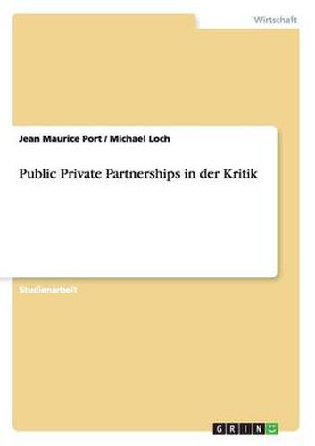 Cover image for Public Private Partnerships in der Kritik