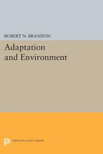 Cover image for Adaptation and Environment