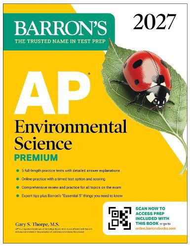 Cover image for AP Environmental Science Premium, 2027: Prep Book With 5 Practice Tests + Comprehensive Review + Online Practice