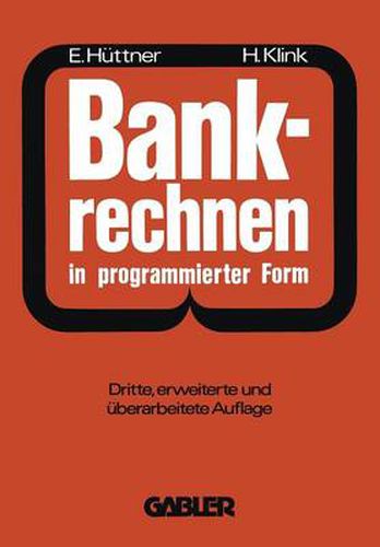 Cover image for Bankrechnen in Programmierter Form