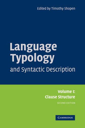 Cover image for Language Typology and Syntactic Description: Volume 1, Clause Structure