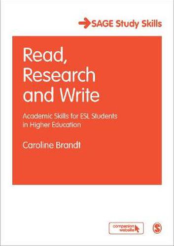 Cover image for Read, Research and Write: Academic Skills for ESL Students in Higher Education