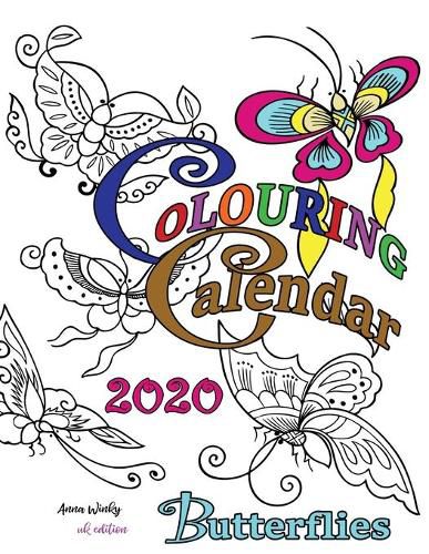 Cover image for Colouring Calendar 2020 Butterflies (UK Edition)