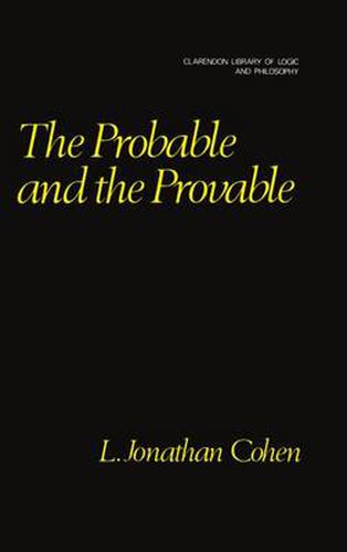 Cover image for The Probable and the Provable