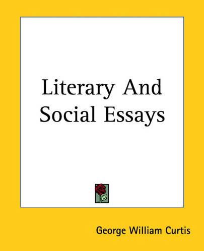 Cover image for Literary And Social Essays