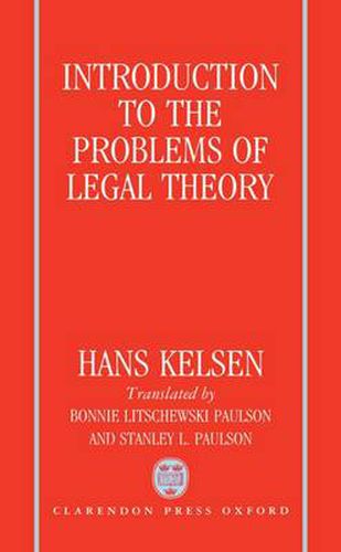 Cover image for Introduction to the Problems of Legal Theory