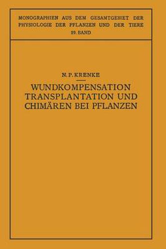 Cover image for Wundkompensation Transplantation Und Chimaren Bei Pflanzen