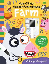 Cover image for Wipe-Clean Sticker Funny Faces Farm