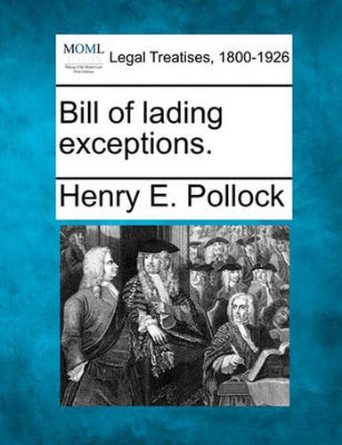 Cover image for Bill of Lading Exceptions.