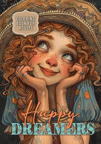 Cover image for Happy Dreamers Coloring Book for Adults