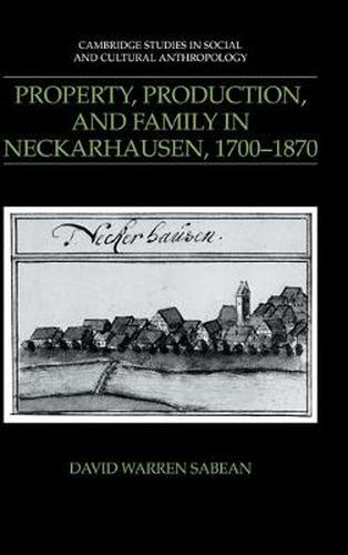 Cover image for Property, Production, and Family in Neckarhausen, 1700-1870