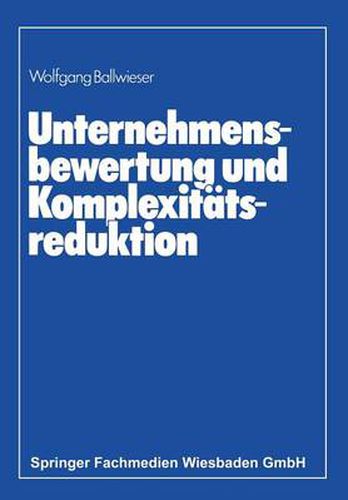 Cover image for Unternehmensbewertung und Komplexitatsreduktion