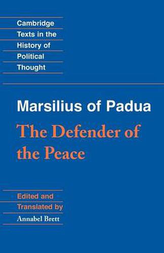 Cover image for Marsilius of Padua: The Defender of the Peace