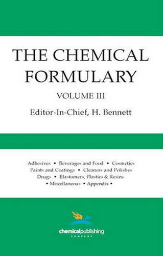 Cover image for The Chemical Formulary, Volume 3: Volume 3