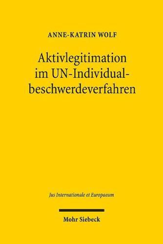 Cover image for Aktivlegitimation im UN-Individualbeschwerdeverfahren