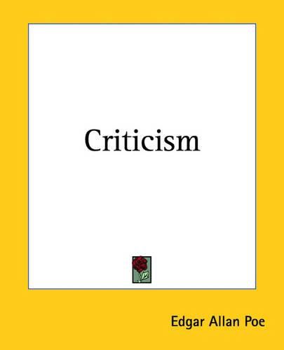 Cover image for Criticism